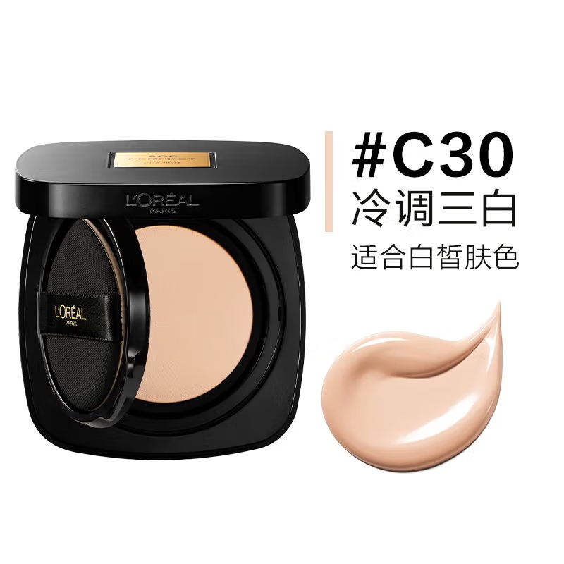 欧莱雅 金致臻颜柔光无瑕气垫霜#C30 12g